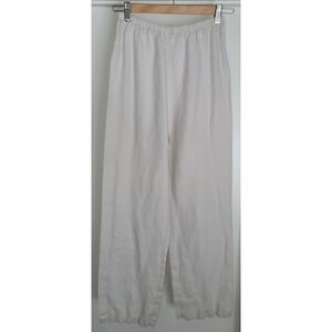 Vtg Agnes B. Cream Linen Pants Size 1 Chic French Designer Trousers Old Money
